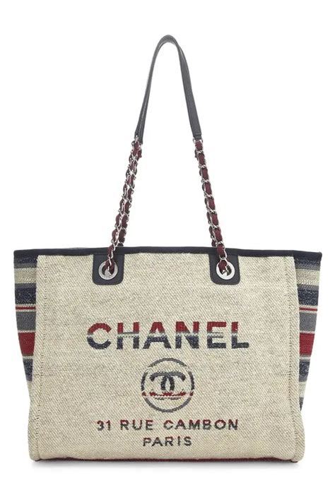 chanel deauville tote multicolor|chanel deauville medium tote.